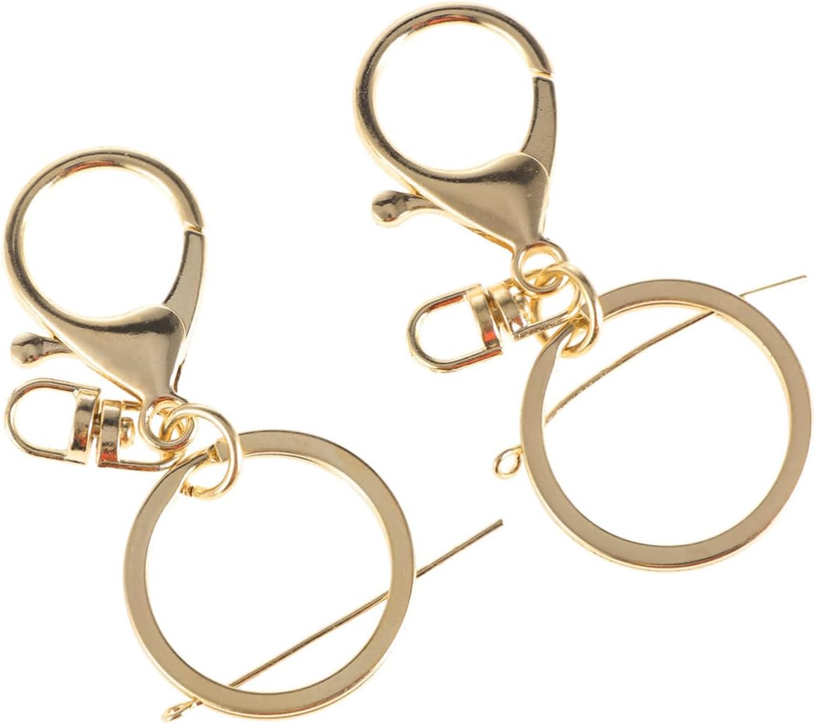 50pcs Golden Alloy Key Rings for Keys and Purse DIY Craft Accessories