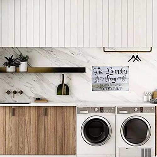 Pxiyou The Laundry Room For Same Day Serveice Vintage Distressed Look Metal Sign Home Bathroom Wash Room Signs Country Home Decor 8X12Inch #TOP7
