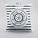 FJXJLKQS Mer Blue Helm Coussin imprimé Coussin d'ancrage Chaîne Marine Cottom Coussin Coussin Coussin Nouvel an Coussueil Décoratif (Color : NO 2, Size : 45X45CM)