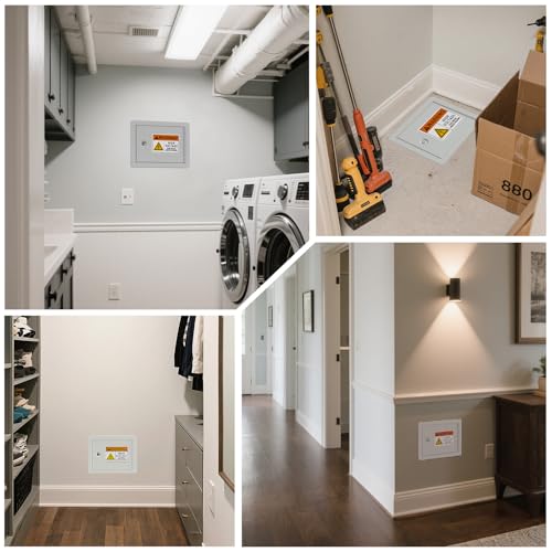 In-Wall Safe with Disguised Sticker, Heavy Duty Wall Safes Between the Studs, Fits 16-Inch Studs with Key Lock, Hidden Gun Storage for Firearms, Money, and Valuables (Grayish White) by Metateel - Used condition - Image 8