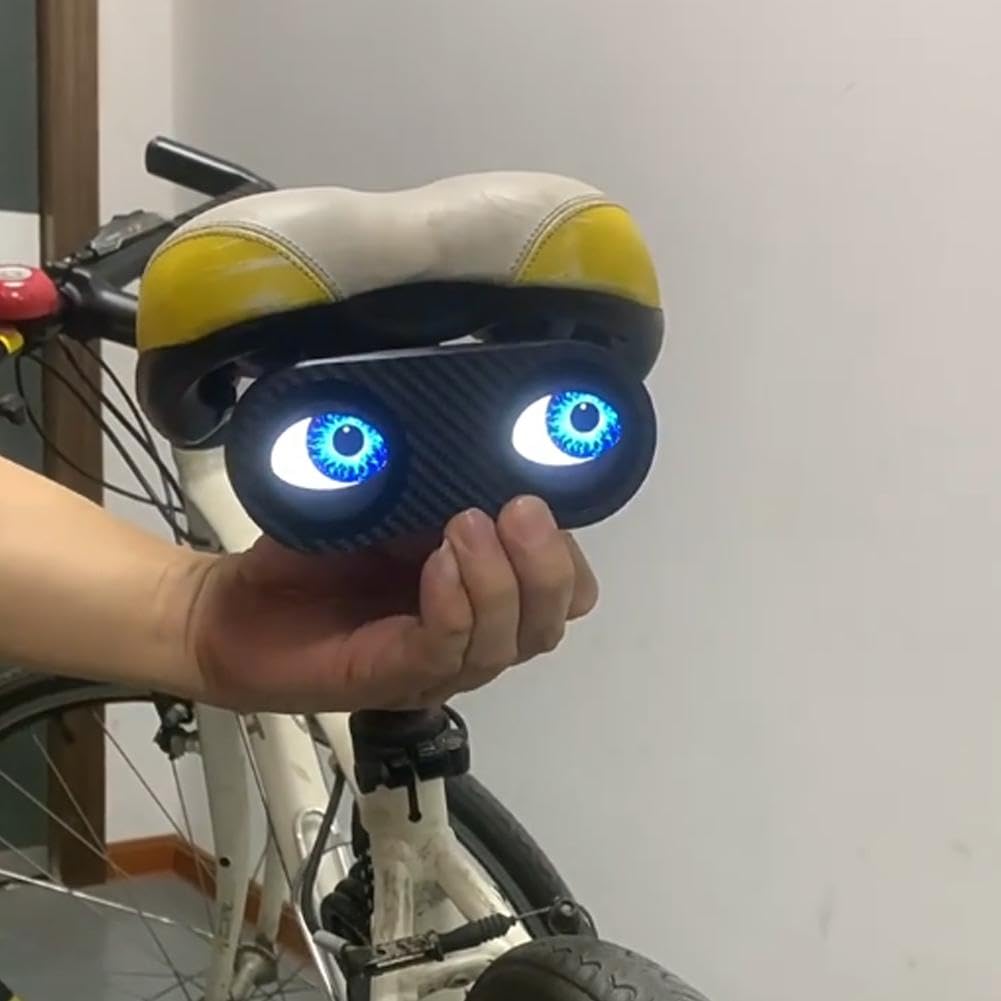 Luz trasera de la bicicleta de los ojos del demonio, luces traseras de la bicicleta de los ojos programables impermeables, luz trasera de la bicicleta de los ojos del diablo recargable USB inteligente
