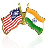 6Pack American India Friendship Flag Pins Bulk -1.5” Metal Patriotic US USA Indian Lapel Pins Badge Souvenir For Hat Bag Travel Gifts