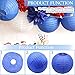 CEEYSEE 6 Pcs Paper Lanterns 12-Inch Jewel blue Chinese Japanese Round Hanging Decoration Paper Lanterns for Halloween Wedding Birthday Party Decorations (Jewel blue/BL)