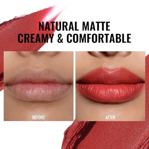 Image of Oulac Matte Red Lipsticks for Women, Silky Velvet Matte Lipstick, Soft Smooth Texture, High Impact Lip Color, Not Dry Lightweight Formula Infused with Vitamin E, Vegan&Cruelty Free RM03