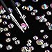 1728 Pieces Crystals Nail Art Rhinestones Round Beads Flatback Glass Charms Gems Stones and 2 Pieces Tweezers with Storage Organizer Box, SS3 6 10 12 16 20, 288 Pieces Each Size (Crystal AB)
