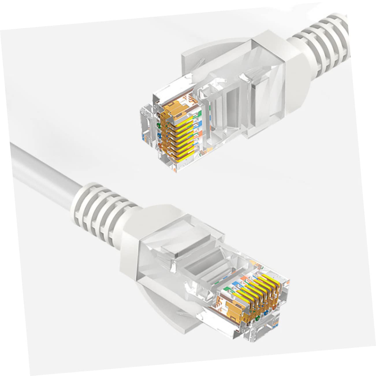 Mikikit Cavo Ethernet Cat 5e Gigabit Bianco per Computer e Router