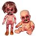 Scary Doll, 2 Pcs Creepy Doll Bloody Died Girl & Boy 10 in Halloween Scary Haunted Doll Hanging PVC Portable Horror Dolls for Haunted House, Prank Game, Haunted Doll