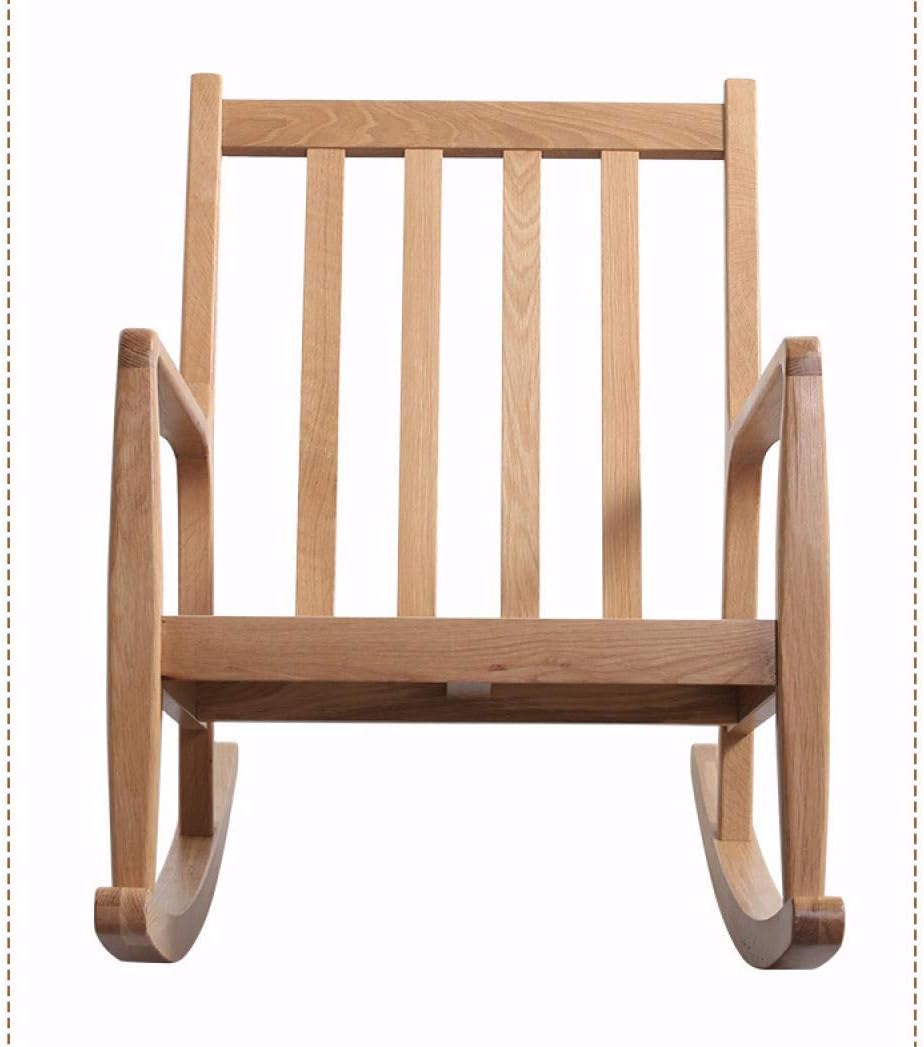 LSLYTQ Recliners Rocking Chair Outdoor Leisure Rocking Chair Wood Leisure Rocking Chair Outdoor Leisure Rocking Chair Balcony Wood Color