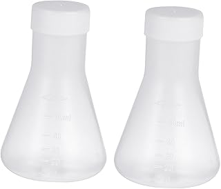 GLEAVI 5 Pcs Plastic Erlenmeyer Flask Terrarium Supplies Plastic Flask for Laboratory Graduated Beaker Scientific Cylinder Plastic Flasks Erlenmeyer Beaker Conical Equipment