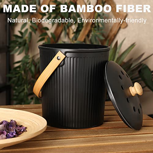 Countertop-Compost-Bin-LALASTAR-Compost-Bin-Kitchen-with-Lid-Made-of-Sustainable-Bamboo-Fiber-Indoor-Food-Composter-for-Kitchen-Odorless-1-Gallon-Black