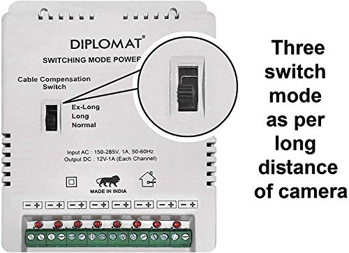 Image of Elove 8 Channel SMPS for CCTV Power Supply Adapter for up to 8 CCTV Cameras 12v SMPS with Multi Port for CCTV Security Bullet & Dome Camera Indoor or Outdoor Security Surveillance Cameras