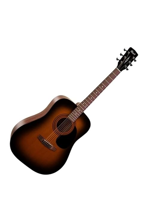 Cort AD810 SSB Sunburst Acoustic Guitar – Dreadnought Body, Spruce Top, Mahogany Neck, Rosewood Fretboard & Scooped Bridge for Versatile Playability