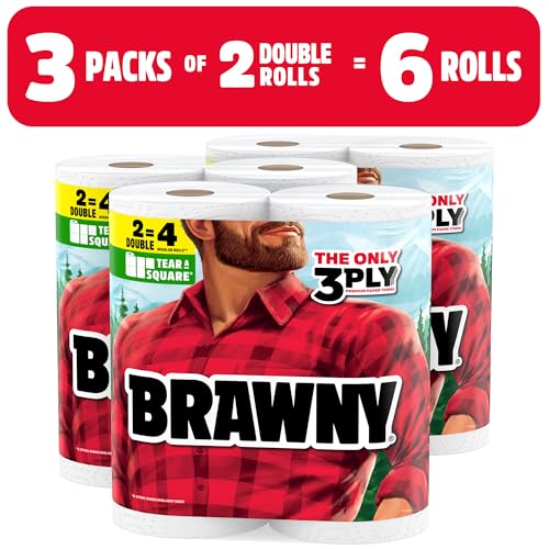 Save on Brawny 3-Ply Tear-A-Square Paper Towels – 6 Rolls - Image 3