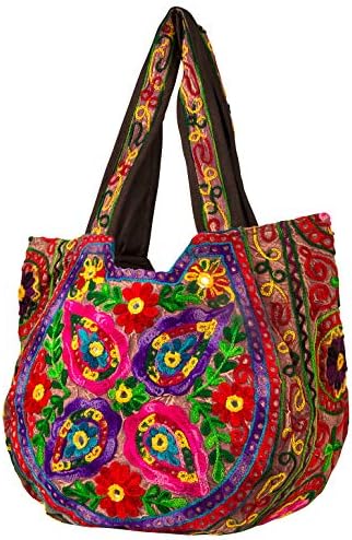 TribeAzure Brown Handmade Floral Shoulder Bag Women Fashion Handbag Tote Casual Summer Spring Top Handle
