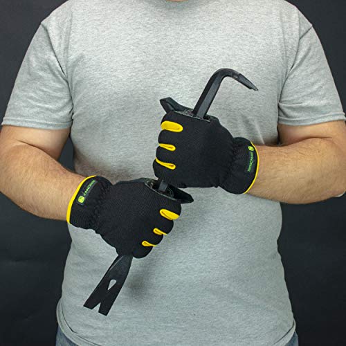 John Deere Men's High Dexterity Synthetic Leather Palm, Touch Screen Capabilities, Abrasion Resistant, Black, X-Large (Jd00029-Xl) #TOP1