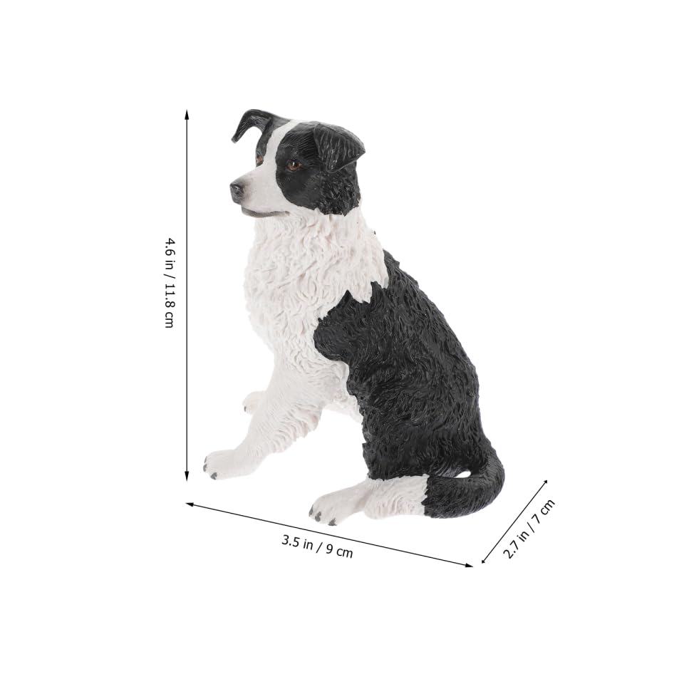 VICASKY Realistic Border Collie Dog Model Figurine Simulated Puppy Decoration Resin Animal Figure for Boys and Girls Educational Toy for Pet Lovers Indoor and Outdoor Display - Image 2