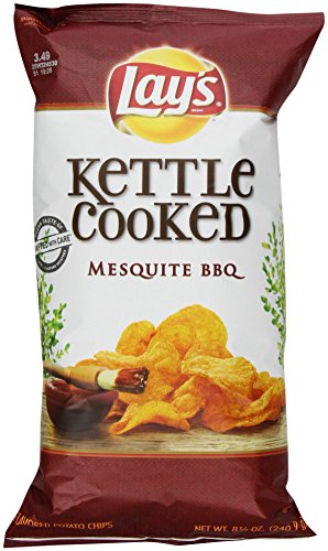 Lay's Kettle Cooked Mesquite Potato Chips, BBQ, 8.5 Ounce