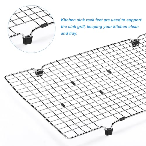 Patas para Parrilla de Fregadero de Cocina PATIKIL, Set 20 Piezas 19 x 18 mm, Protector Cuadrado de Goma Negro miniatura 5