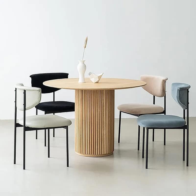 FURNSTREET FURNITURE Solid Wooden Round Dining Table 4 Seater Dining