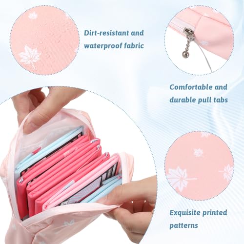 Image of 4 Pack Portable Sanitary Napkin Storage Bag, Samll Period Pouch for Purse Sanitary Pad Storage Bag Cute Menstrual Period Bags Feminine Care Period-Bags, Mini Pouch Feminine Pads-Bag Kit for Teen Girls