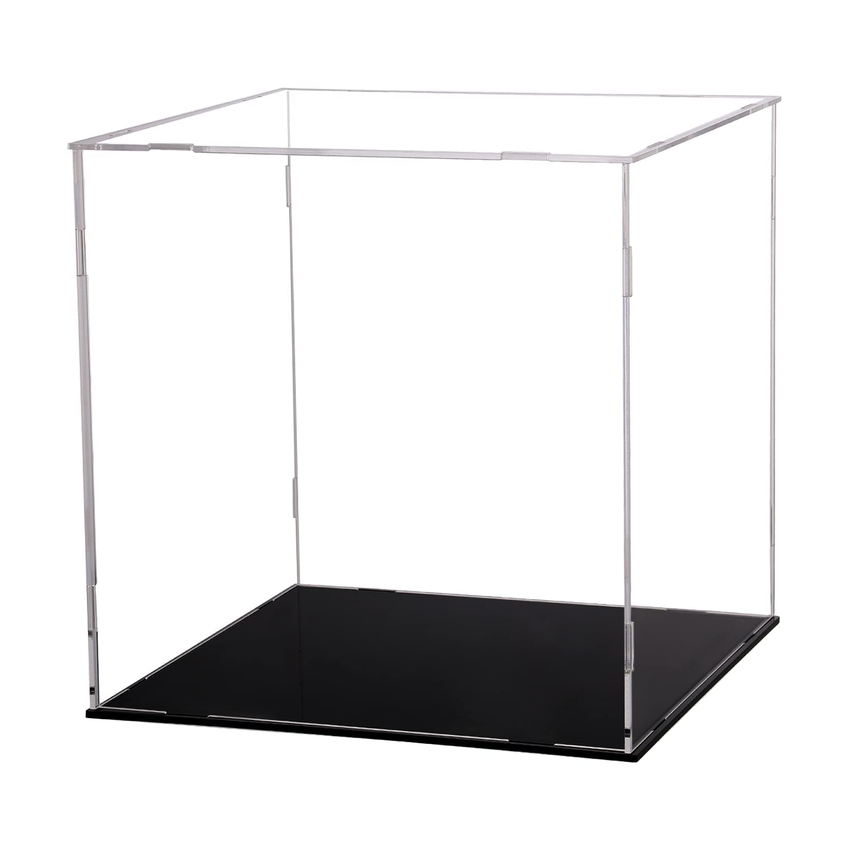 Evron Display Case for Collectibles Assemble Clear Acrylic Box Alternative Glass Case for Display Action Figures Home Storage & Organizing Toys (17.7x17.7x17.7 inch; 45x45x45 cm)