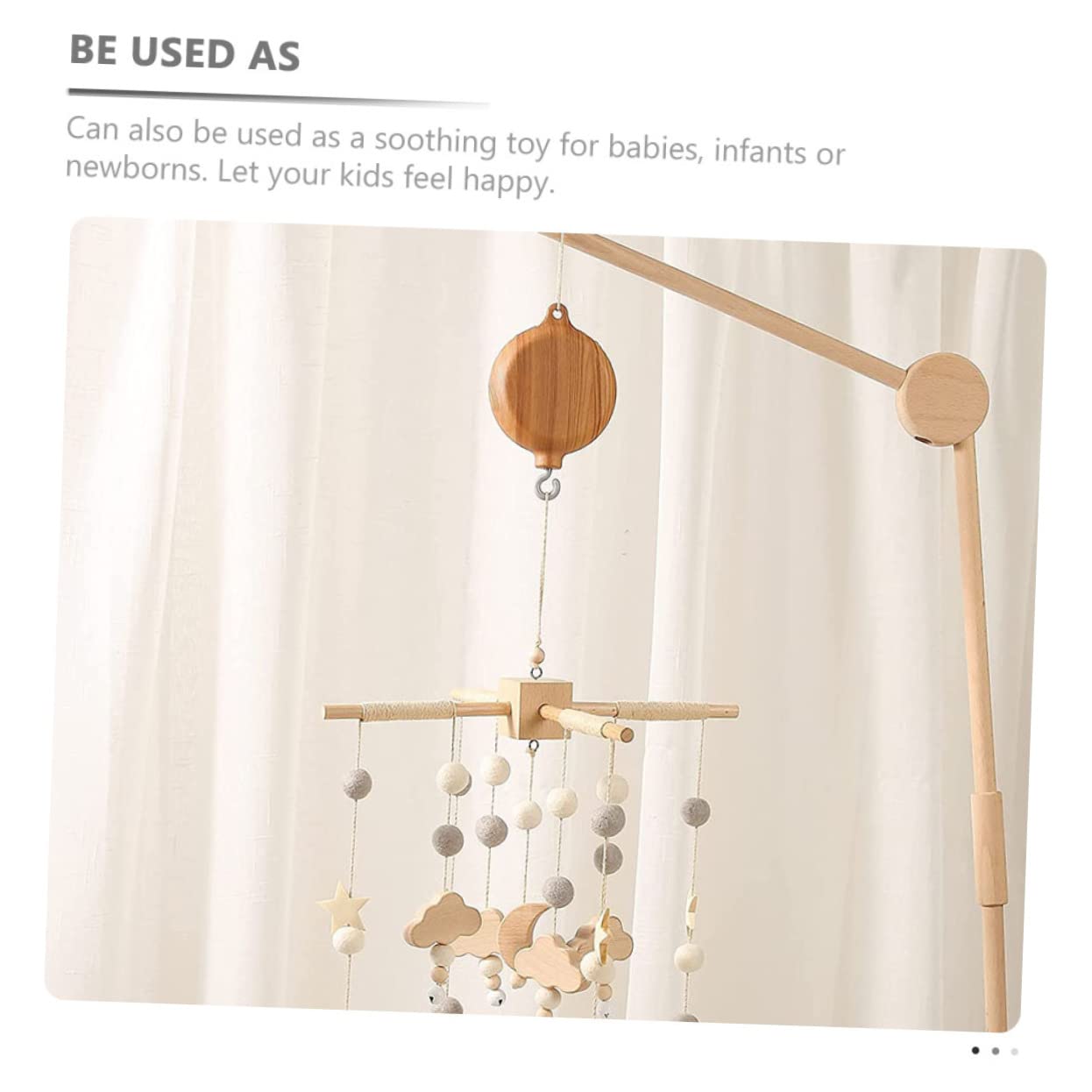 HOODANCOS Baby Bed Pendant Musical Box for 35 Melodies Play/Pause Function Safe for Infants