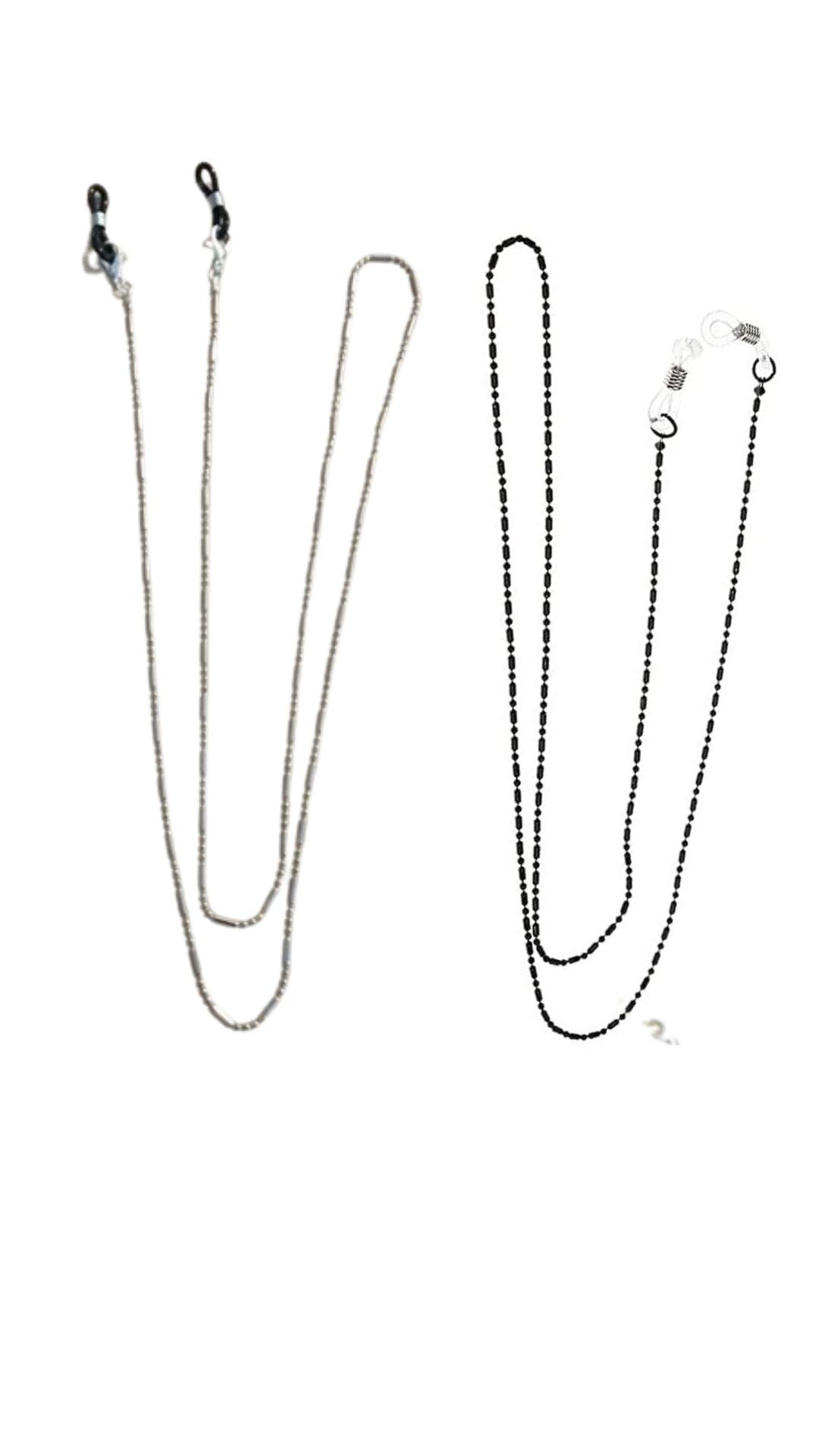 Namaha For Life Dot Line Chain For Men and Women Combo Pack of 2 pc for Eyeglass and Sunglass Lanyards Metal Chains with Hook and Loop