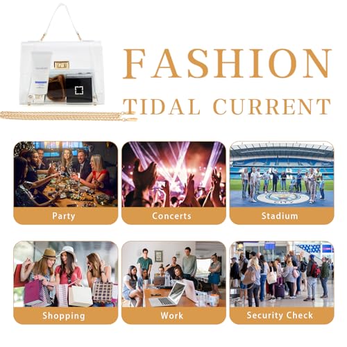 Clear Bag For Stadium Events, Clear Purse For Women, Trendy Gift, Shoulder Bag & Fashion Handbags Stadium Approved Events Festivals 6