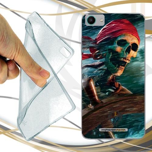 Custodia Cover Case Teschio Pirata per WIKO Jerry