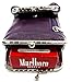 Deluxe Genuine Leather Cigarette and Lighter Case with Zipper Pocket Twist Clasp Kiss Lock Closure Fit 100's - Purple