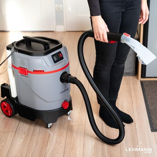 LEHMANN Primewash 2800 Aspirateur Eau et Poussière 3-en-1, Shampouineuse à Eau Chaude 60 °C, Réservoir 35 L, Nettoyeur Injecteur-Extracteur pour Textiles, Sols et Vitres, Gris – vue 2