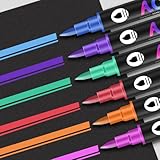 Byfoyif - Rotulador para colorear (36 unidades, 72 colores, rotulador de pintura acrílica, doble punta, fieltro con punta suave, lápiz de pintura acrílica, para papel plástico, tela de piedra de