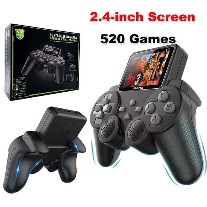 Image of Video Game for Kids , Handheld 400 in 1 Games for Kids - Game Box with TV Output & with Gaming Console - Rechargeable Video Game for Kids (S-10)