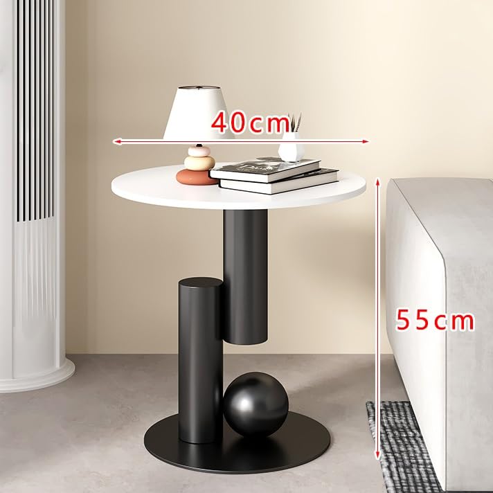 Table basse moderne et créative de salon avec plateau rond - 4