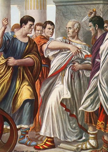 Affiche Toile l'Assassinat de Jules par Tancredi Scarpelli en reproduction d'art mural 60x90cm