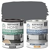 Rust-Oleum 367596 Home Interior Floor Coating Kit, Matte Charcoal Gray