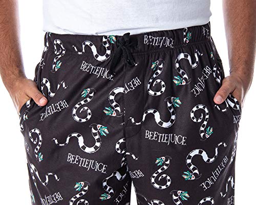 INTIMO Beetlejuice Men's Allover Sandworm Pattern Lounge Sleep Pajama Pants3