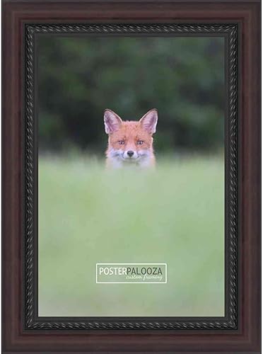 Miniatura 1 de Poster Palooza 5x6 Traditional Mahogany Complete Wood Picture Frame with UV Acrylic, Foam Board Backing, & Hardware