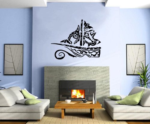 DesignToRefine Ship Boat Shark Ray Octopus Ocean Animal Art Decor Wall Mural Vinyl Sticker M444