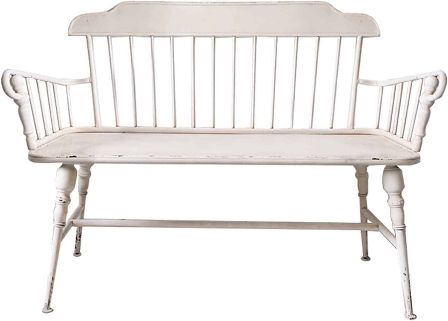 屋外座席/ガーデンベンチ 屋外ガーデンベンチ 錬鉄製 中庭 ダブル