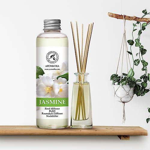 AROMATIKA Jasmine Essential Oil 200ml - Natural Reed Diffuser Refill for Long-Lasting Fragrance - Jasminum Officinale Oil - Air Freshener for Home, Office, Spa, Salon, Restaurant, Cafe, Bar by AROMATIKA - Used condition - Image 9