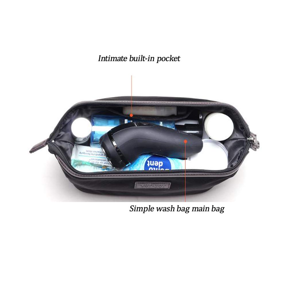 REYG Neceser De Viaje para Hombre Repelente Al Agua De Gran Capacidad Esencial para Viajes Y Vacaciones 23 * 13 * 12 Cm,IngeBlack