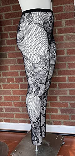 Women's Lace & Roses Fishnet Pantyhose 168YD101Q Florals in Bloom - Queen3