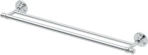 Miniatura 2 de Gatco 4414 Cafe - Toallero doble de 24 pulgadas, cromado  Toallero doble montado en la pared para baño, longitud total 26.50 pulgadas
