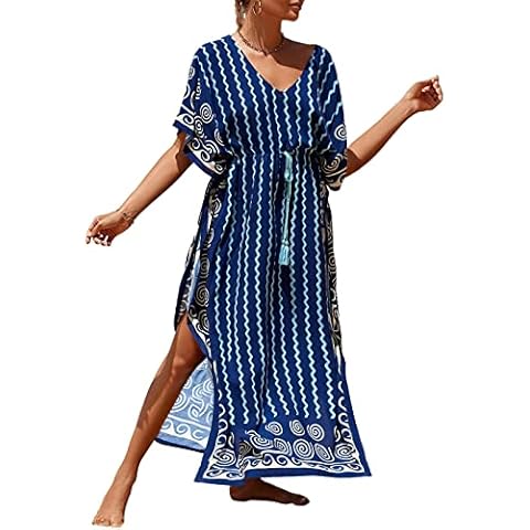 Eddoyee Loose Beach Kaftan Dresses for Women Caftan Swimsuit Cover Up Cover