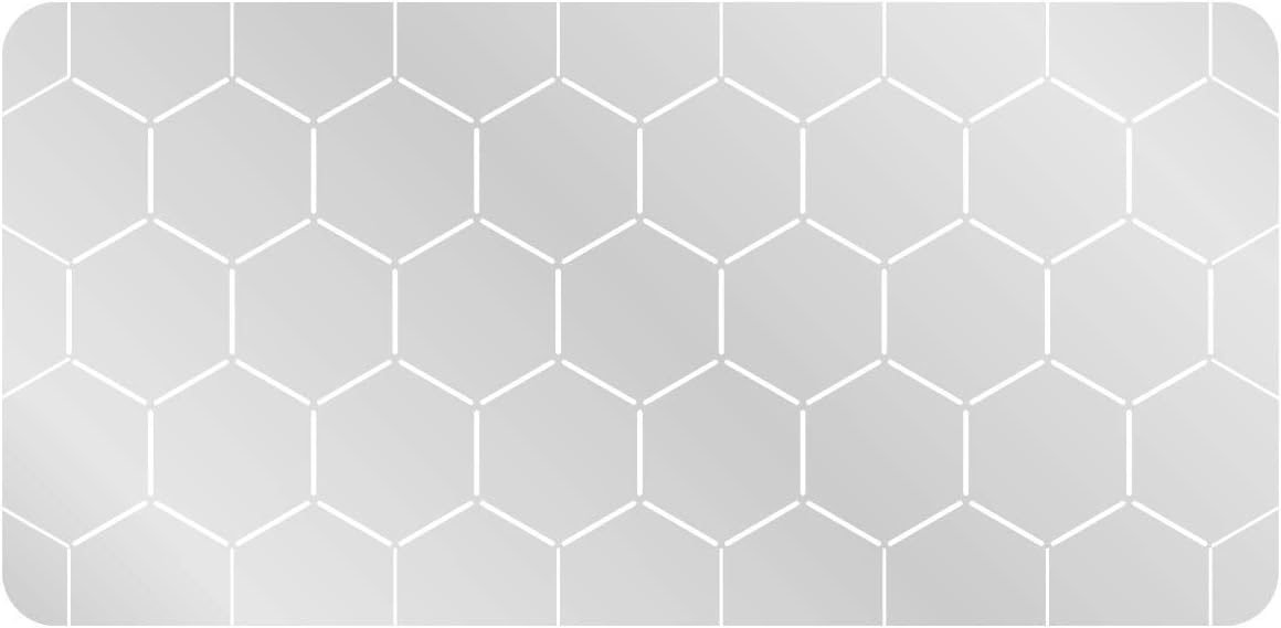 LITKO 3-inch Hex Grid Stencil, Edge Pattern