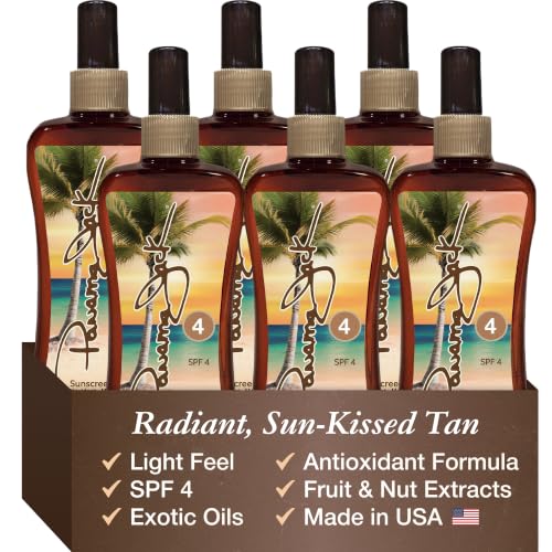Image of Panama Jack Sunscreen Tanning Oil - SPF 4, PABA, Paraben, Gluten & Cruelty Free, Antioxidant Formula with Exotic Oils & Fruit & Nut Extracts, 8 FL OZ