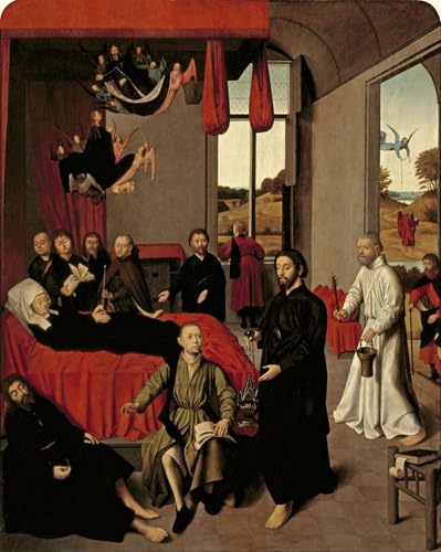 Lienzo de La Muerte de la Virgen por Petrus Christus: impresión artística de alta calidad 60x90cm