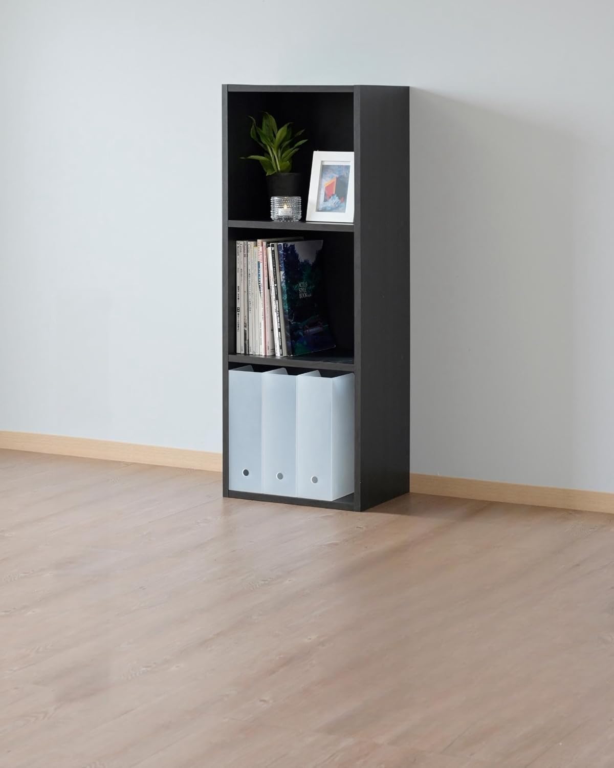 本棚 収納スペース付き ブラウン・ライトブラウン３品 Amazon｜たてよこ使える カラーボックス 3段 幅40 奥行29 高さ109cm