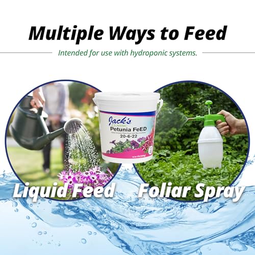 Image of Jack's Classic 20-6-22 Petunia Feed Water-Soluble Fertilizer with Micronutrients, 4lbs - Provides Lush Green Annuals